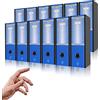 LogicaShop UBOX Raccoglitori ad Anelli A4 Grandi con Custodia, Faldoni Archivio, Classificatori Documenti Dossier Ufficio, Dox Registratore a Leva Raccoglitore (12Pz Commerciale, Blu, Dorso 8)