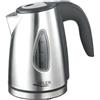 Adlereurope ADLER Bollitore in metallo 1,0 l, corpo in acciaio inox, 1630 W, argento