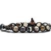 Tamashii Bracciale Pietra Agata Grigia Striata Tamashii 1 giro BHS900-158