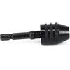 Generic Adattatore per mandrino senza chiave per trapano con codolo esagonale da 4 per cacciavite a batteria per conversione trapano, lega di alluminio, capacità 0,3-6 mm