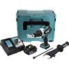 Makita DHP 458 RT1J - Trapano avvitatore a percussione a batteria 18 V 91 Nm + 1 batteria 5,0 Ah + caricatore + Makpac