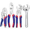WORKPRO Set di 4 pinze per giunti e chiavi regolabili Start Maintenance Tool Kit 4 pezzi rosso blu
