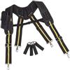 IGGLL Cinture portautensili for uomo, cintura, bretelle imbottite, resistenti, regolabili, con clip da tasca for carpentiere ed elettricista, for ridurre il peso in vita