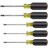 Klein Tools 19555 - Set di cacciaviti TORX con impugnatura a cuscino con punte T15, T20, T25, T27 e T30, 5 pezzi, nero/giallo