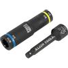 Klein Tools 66009 Presa quadrupla 4 in 1 Flip Quad con attacco da 3/8, bussole profonde a 12 punti codificate a colori con 4 dimensioni esagonali e adattatore