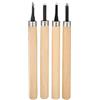 AMONIDA 4pcs Coltello da Intaglio del Legno Scalpelli da Intaglio Temperamatite Manuale Strumenti da Intaglio Set per la Lavorazione del Legno Modello di Timbro di Gomma per Incisione su (numero due)
