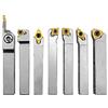 PAULIMOT Set di utensili per tornitura con inserti intercambiabili, nichelati, 10 mm, 7 pezzi