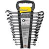 Titan 17364 - Set di chiavi combinate a cricchetto reversibili, 12 punti, 72 denti, SAE, 13 pezzi