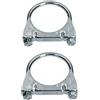 KOTARBAU® - Set di 2 morsetti di scarico, morsetti per tubi a U, fascette di scarico per tubi, per il montaggio di antenne, tubi, morsetto universale per raccordi per tubi, 60mm