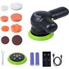 Horett Lucidatrice per auto Cordless 7,4V Batteria Buffing auto con 3 velocità 4inch Macchina di lucidatura portatile Kit con 8pcs Allegati per dettagli Lucidatura Pulizia