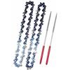 Mozulon Mini catena for motosega da 4 pollici, passo 1/4 LP, 28 sezioni for motosega elettrica portatile, 2 pezzi con 2 lime