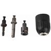Gsycle Mandrino autoserrante, adattatore per mandrino autoserrante a 3 griffe 2‑13 mm 1/2 pollice quadrato a 1/4 pollice punta con codolo esagonale per perforazione con percussione