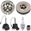 VBHGUYC Tamburo frizione pignone adatto for motoseghe MS192T-201, include tappo olio carburante, sostituisce 11376402001, 1137 160 2000.