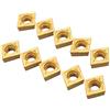 Veemoon Set Utensile per Tornitura Clcr 6/7/8/10/12mm per Tornio | 10 Inserti Ccmt0602, 5 Chiavi Incluse, Acciaio, per Semilavorazione e Finitura Superficie Liscia