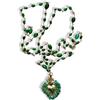 Handmade Collana a rosario verde con cuore sacro