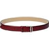 B. Italian Leather Cintura Bombata in Pelle per Uomo | Vera Pelle Made in Italy | Colore Bordeaux (110)