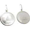 Generic Orecchini Pendenti in Argento 925 con 500 Lire in Argento serie Caravelle