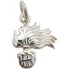 Cozzi Gioielli Carabinieri : Charm per Braccialetti con la Fiamma Simbolo dell' Arma in Argento 925 - Pendente Bracciale - Ciondolo