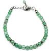 Silvia Creations And Co Bracciale donna con perle di avventurina verde da 4 mm