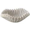 PUSHPA EXPORTS Ciotola con volant in marmo lavorata a mano/Ciotola antica a forma di conchiglia/Ciotola per frutta/Piatto ad anello vintage/Urli/Ciotola decorativa per fiori (set da 5, 7 e 10 pollici)