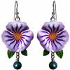 Handmade Orecchini Fiore di Cappero | Smalti a cottura | Ganci in acciaio chirurgico