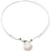 Handmade Collana cordino cerato con conchiglia bianca