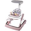 Willonin Girello per bambini 5in 1, girello per neonati con cestino da basket + musica + luci, carrello da passeggio Bebe con centro giochi, baby walker da 6 mesi - rosa