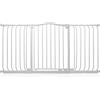 Safetots Cancelletto di Sicurezza con Parte Superiore Incurvata, 143cm - 152cm, Bianco Opaco, Montaggio a Pressione, Cancelletto per Bambini per Porte, Corridoi e Spazi Stretti, Barriera di Sicurezza