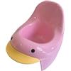 Virsus Vasino con seduta ergonomica 5212, misura pari a 32x23x24 cm, schienale rialzato, wc apprendimento per neonati a forma di PAPERA per bambini, facile da pulire, Vari Colori (Rosa)