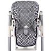 BambiniWelt by Rafael K. BAMBINIWELT - Rivestimento di ricambio per cuscino compatibile con Peg Perego Prima in cartapone MELIERT (nero e bianco)