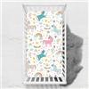 Odot Lenzuolo con angoli Lenzuola Carrozzina Neonato, Stampa di Unicorno Bambino Cotone Coprimaterasso, Lenzuola per Culla Babybay (100x135 cm,Beige)