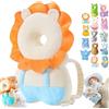 Syeefula Wonder Baby Head Protector, Wonderbaby Head Protector, Baby Head Protector Backpack, Baby Backpack Head Protection Pillow, Baby Fall Back Head Protector for Baby Walking (White Lion)