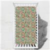 Odot Lenzuolo con angoli Lenzuola Carrozzina Neonato, Stampa di Fiori Bambino Cotone Coprimaterasso, Lenzuola per Culla Babybay (Fiori d'epoca,100x135 cm)