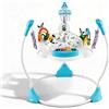LIFEZEAL Girello per bambini, girello in 3 altezze regolabili con 6 giocattoli interattivi, luci e musica e tavolo da gioco rotante, camminatore per 6+ mesi bambino (blu)