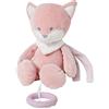 Nattou Mini Peluche Carillon in Poliestere, Alice la Volpe, Ninna Nanna La-Le-Lu, Con Anello, Ca. 23 cm, Alice e Pomme, Rosa