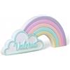 Tres Aristas | Arcobaleno Personalizzato con Nome | Diversi Modelli Disponibili | Idea Regalo per Neonati e Bambini -| Decorazione per Cameretta, Baby Shower e Compleanni