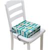FANSU Rialzo da Sedia per Bambini, Cartone Animato Gatto Comodo e Smontabile Cuscino Seduta per Sedia Cuscino Alzasedia con Cinghie Lavabile per Seggioloni Alza Sedia (32x32x8cm,Blu)