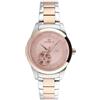 Lorenz - Orologio Classico da donna automatico - Modello Diva Automatic 030262CC - Orologio con diamanti nel quadrante e bilanciere a vista- Cinturino in acciaio bicolore