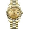 WEICHULWJ CADISEN Design Automatico Orologio Da Uomo Meccanico Acciaio Inox Impermeabile Orologi Da Polso Omaggio Non allergico, 8185 oro, Moderno