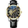 DAXIAOYU Orologio da uomo di lusso meccanico a carica automatica Tourbillon scheletro impermeabile da uomo orologi da polso da uomo orologio da polso maschile, Nero e oro., Lusso