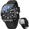 OLEVS Orologio al quarzo analogico minimalista da uomo in acciaio inossidabile impermeabile luminoso con data automatica