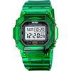 Gosasa Orologio da polso con quadrante quadrato classico, unisex, digitale, multifunzione, per esterni, casual, conto alla rovescia 50 m, impermeabile, con luce LED, B verde., Digitale