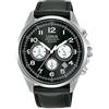 Lorus Orologio analogico al quarzo da uomo con cinturino in metallo e pelle, Nero - RT311KX9