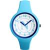PRESTIGE & DELUXE Orologio da polso unisex Lowell one Kid Bianco Unisex Napoli Cinturino Azzurro - Quadrante 34 mm bianco + portachiave calcio