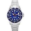 RATIO FreeDiver, orologio subacqueo automatico in vetro zaffiro GMT con lunetta girevole, resistente all'acqua fino a 200 m, orologio subacqueo da uomo, Blu, Subacqueo
