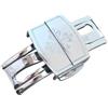 ROUREOX Chiusura Farfalla 18mm Acciaio - Fibbia Deployante Croce Quadrata, Gancio Doppio Pulsante - Accessori Cinturino Elegante per Patek Philippe Nautilus