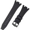 ROUREOX Cinturino in Gomma 26mm con Fibbia Metallica per G-SHOCK GA-2100 Series/AP 3rd-Fibbia Nera + Nera