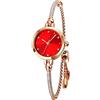DSJMUY - Orologio da donna analogico al quarzo con mosaico con diamanti e bracciale da donna, impermeabile, con bracciale in oro rosa, orologio da polso da donna