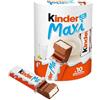 CAIYA Ferrero Kinder Maxi Barrette Ricoperte di Cioccolato a Latte 10 Barrette 210g