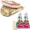 ilgustonline Mix Stagionato - 1kg Guanciale al Pepe Artigianale di Ariccia + 2x 200g Pecorino Romano DOP - Prodotti Tipici di Roma